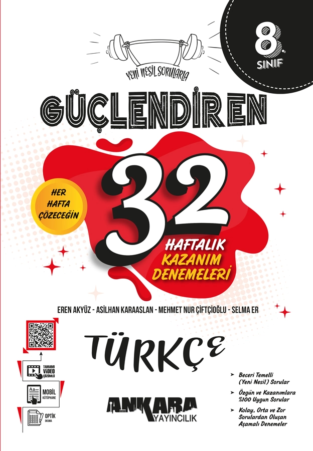 8.%20Sınıf%20Güçlendiren%2032%20Haftalık%20Türkçe%20Kazanım%20Denemeleri%20Ankara%20Yayıncılık