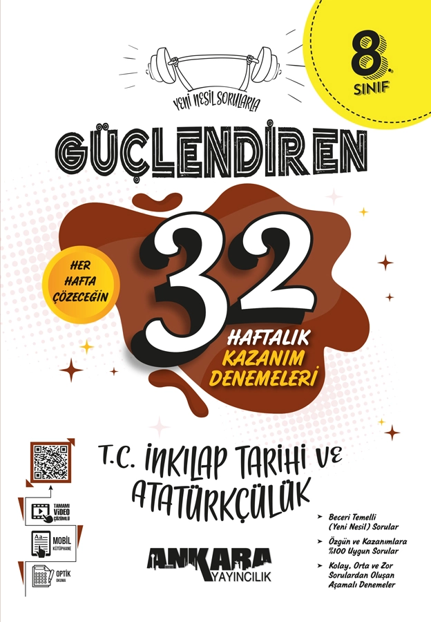 8.%20Sınıf%20Güçlendiren%2032%20Haftalık%20T.C.%20İnkılap%20Tarihi%20ve%20Atatürkçülük%20Kazanım%20Denemeleri%20Ankara%20Yayıncılık