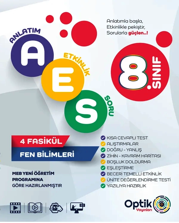 8.%20Sınıf%20Fen%20Bilimleri%20AES%20Optik%20Yayınları
