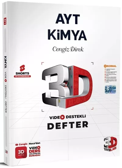 AYT 3D Kimya Video Destekli Defter