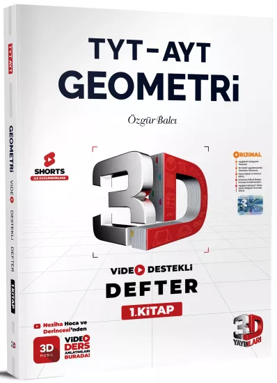 TYT-AYT 3D Geometri Video Destekli Defter 1.Kitap