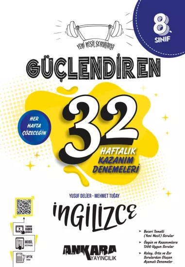 8. Sınıf Güçlendiren 32 Haftalık İngilizce Kazanım Denemeleri Ankara Yayıncılık