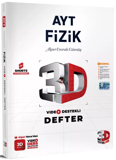AYT 3D Fizik Video Destekli Defter