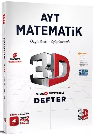 AYT 3D Matematik Video Destekli Defter