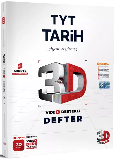 TYT 3D Tarih Video Destekli Defter