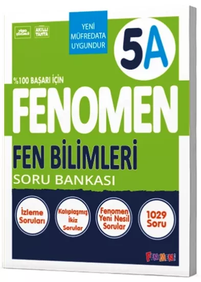 5. Sınıf Fen Bilimleri A Soru Bankası Fenomen Okul Yayınları