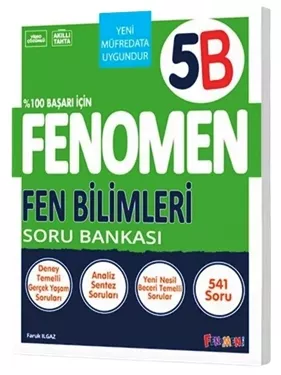 5. Sınıf Fen Bilimleri B Soru Bankası Fenomen Okul Yayınları