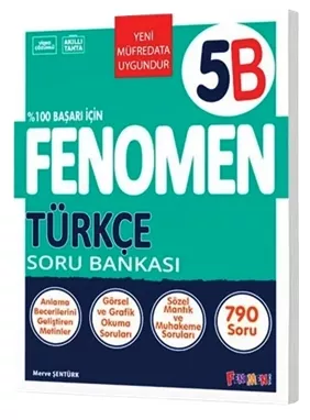 5. Sınıf Türkçe B Soru Bankası Fenomen Okul Yayınları