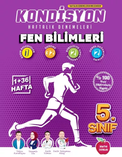 5. Sınıf Fen Bilimleri Kondisyon Haftalık Kazanım Denemeleri Newton Yayınları 