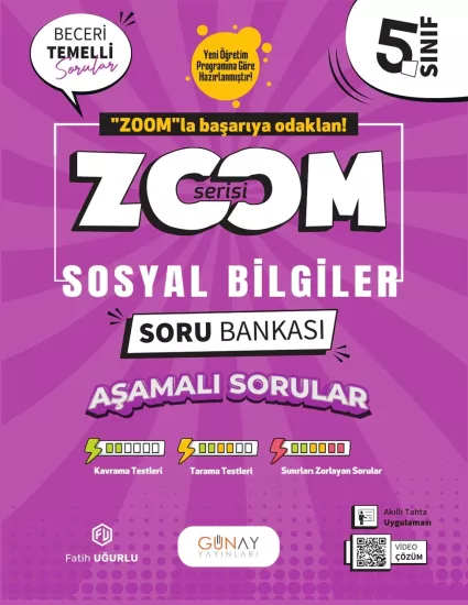 5. Sınıf Zoom Serisi Sosyal Bilgiler Soru Bankası Günay Yayınları