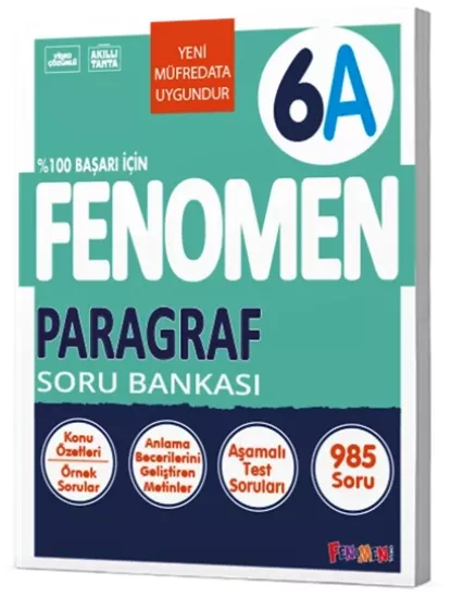 6. Sınıf Paragraf A Soru Bankası Fenomen Okul Yayınları