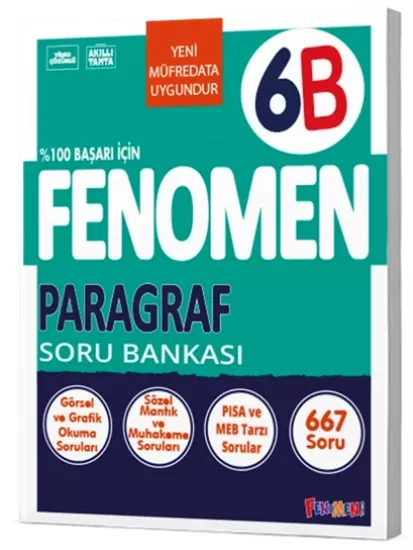 6. Sınıf Paragraf B Soru Bankası Fenomen Okul Yayınları