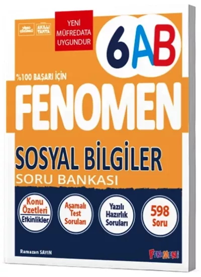 6. Sınıf Sosyal Bilgiler A-B Soru Bankası Fenomen Okul Yayınları