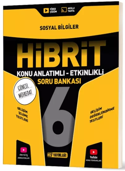6. Sınıf Hibrit Sosyal Bilgiler Soru Bankası Hız Yayınları