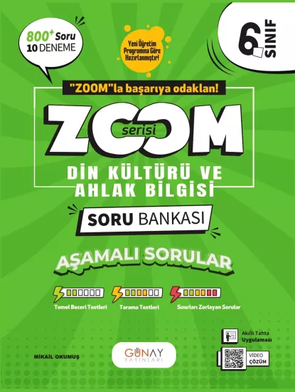 6. Sınıf Zoom Serisi Din Kültürü ve Ahlak Bilgisi Soru Bankası Günay Yayınları