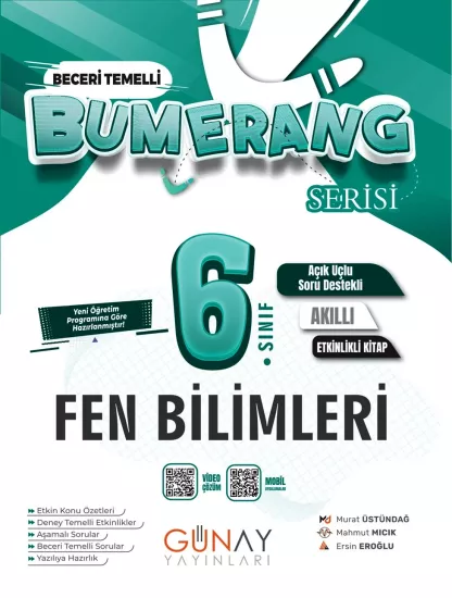 6. Sınıf Bumerang Fen Bilimleri Etkinlikli Soru Bankası Günay Yayınları