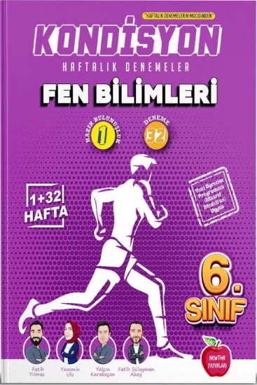 6. Sınıf Fen Bilimleri Kondisyon Haftalık Kazanım Denemeleri Newton Yayınları 
