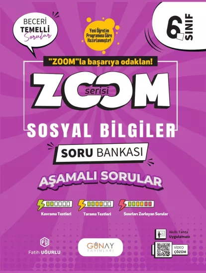 6. Sınıf Zoom Serisi Sosyal Bilgiler Soru Bankası Günay Yayınları