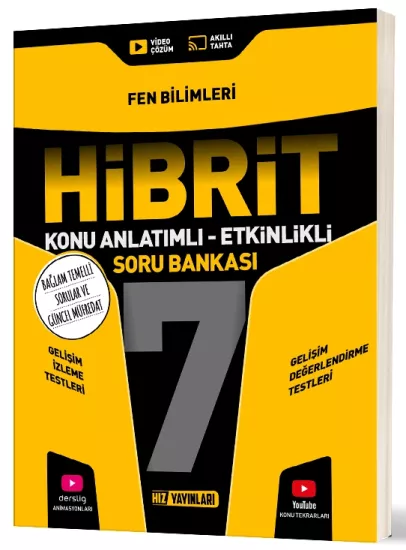 7. Sınıf Hibrit Fen Bilimleri Soru Bankası Hız Yayınları