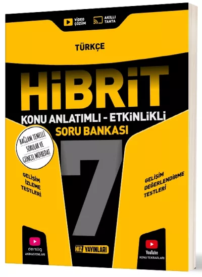 7. Sınıf Hibrit Türkçe Soru Bankası Hız Yayınları
