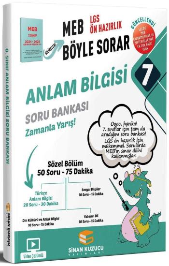 7. Sınıf Anlam Bilgisi Soru Bankası Sinan Kuzucu Yayınları