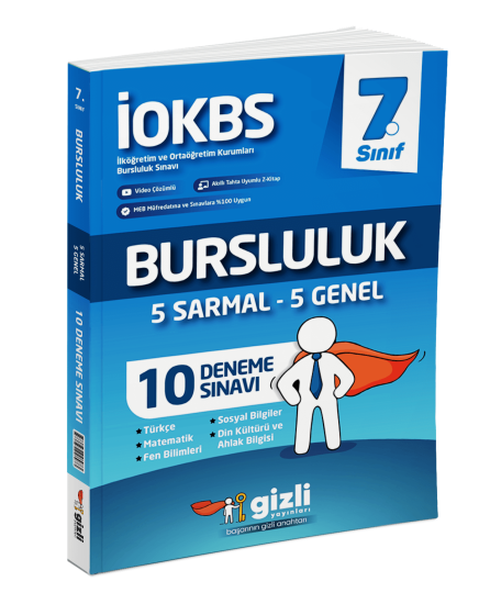 7. Sınıf Tüm Dersler Bursluluk Sınavına Hazırlık Deneme Sınavı Gizli Yayınları