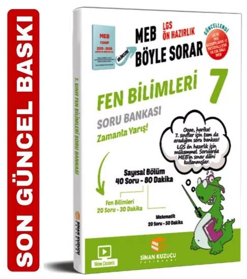 7. Sınıf 2026 Meb Böyle Sorar Fen Bilimleri Soru Bankası
