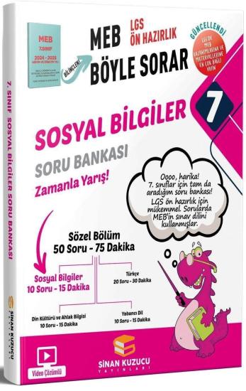 7. Sınıf Sosyal Bilgiler Soru Bankası Sinan Kuzucu Yayınları