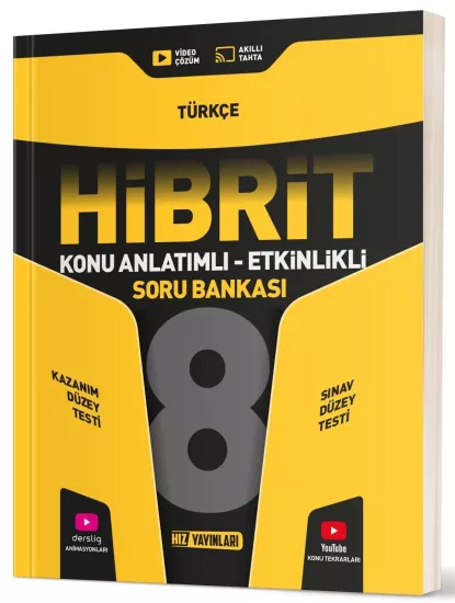 8. Sınıf Hibrit Türkçe Soru Bankası Hız Yayınları