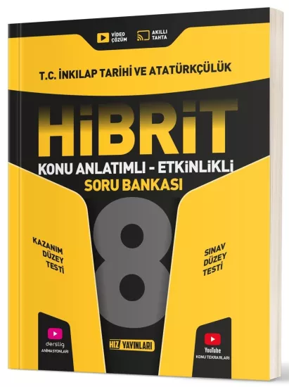 8. Sınıf Hibrit T.C. İnkılap Tarihi ve Atatürkçülük Soru Bankası Hız Yayınları