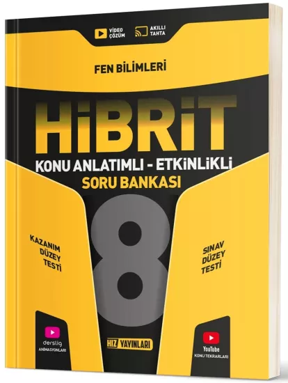 8. Sınıf Hibrit Fen Bilimleri Soru Bankası Hız Yayınları