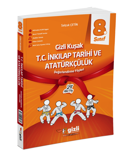 8. Sınıf T.C. İnkılap Tarihi ve Atatürkçülük Gizli Kuşak Değerlendirme Föyleri Gizli Yayınları