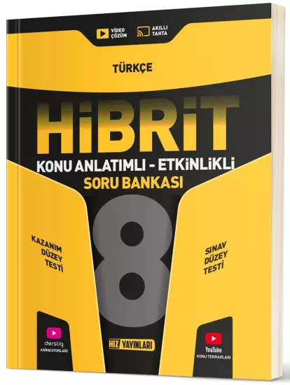 8. Sınıf Hibrit Türkçe Soru Bankası Hız Yayınları