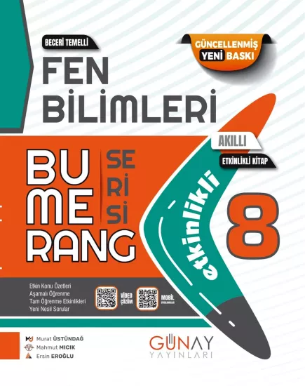 8. Sınıf Bumerang Fen Bilimleri Etkinlikli Soru Bankası Günay Yayınları