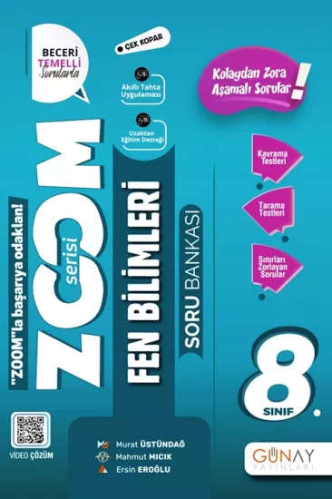 8. Sınıf Zoom Serisi Fen Bilimleri Soru Bankası Günay Yayınları