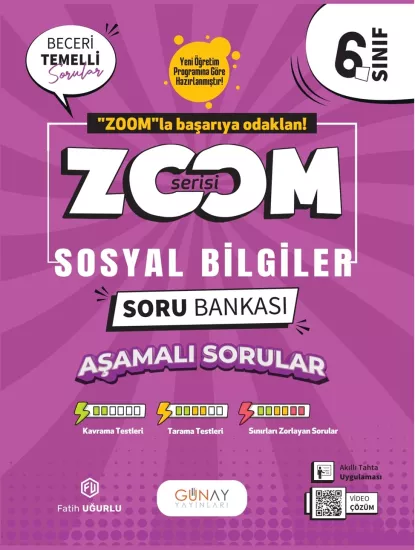 6. Sınıf Zoom Serisi Sosyal Bilgiler Soru Bankası Günay Yayınları