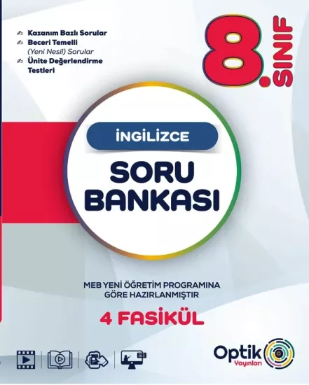 8. Sınıf İngilizce Soru Bankası Optik Yayınları