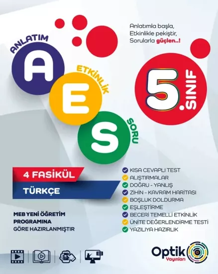 5. Sınıf Türkçe AES Optik Yayınları