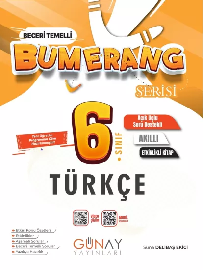 6. Sınıf Bumerang Türkçe Etkinlikli Soru Bankası Günay Yayınları