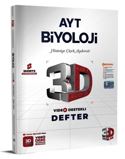 AYT 3D Biyoloji Video Destekli Defter
