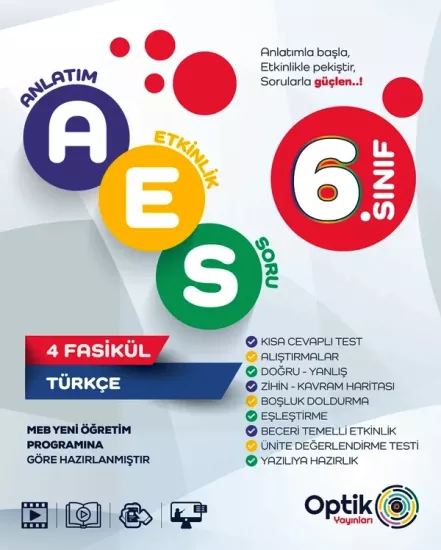 6. Sınıf Türkçe AES Optik Yayınları