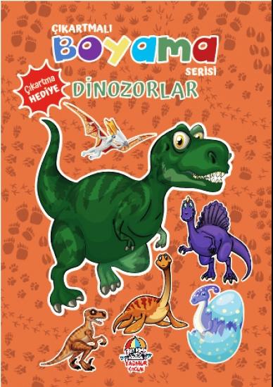 Çıkartmalı Boyama Serisi - Dinozorlar