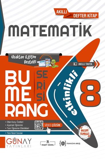 8. Sınıf Bumerang Matematik Konu Anlatımlı ve Etkinlikli Soru Bankası Günay Yayınları