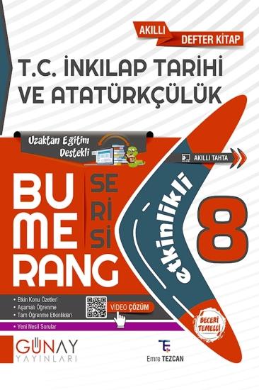 8. Sınıf Bumerang T.C. İnkılap Tarihi ve Atatürkçülük Konu Anlatımlı ve Etkinlikli Soru Bankası Günay Yayınları