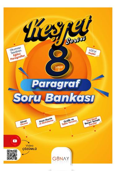 8. Sınıf Keşfet Paragraf Soru Bankası Günay Yayınları