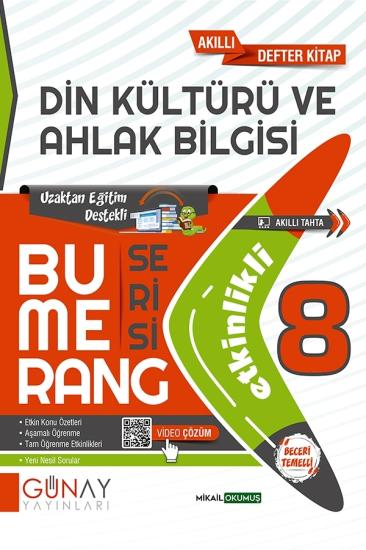 8. Sınıf Bumerang Din Kültürü ve Ahlak Bilgisi Konu Anlatımlı ve Etkinlikli Soru Bankası Günay Yayınları
