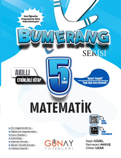 5. Sınıf Bumerang Matematik Etkinlikli Soru Bankası Günay Yayınları