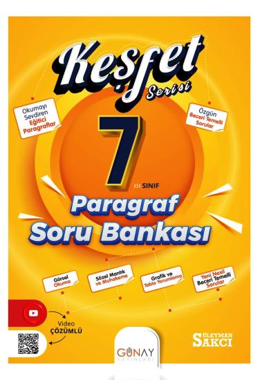 7. Sınıf Keşfet Paragraf Soru Bankası Günay Yayınları