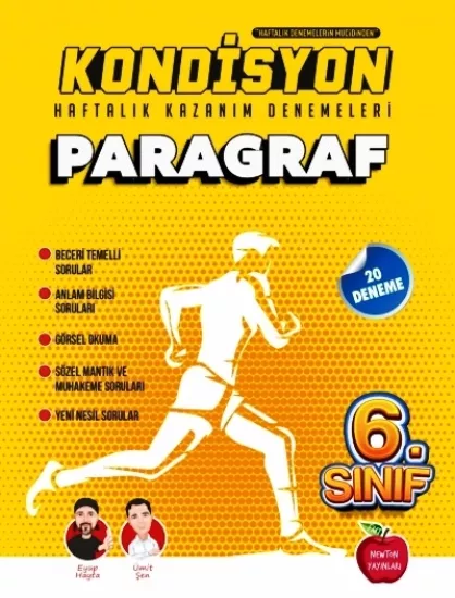 6. Sınıf Paragraf Kondisyon Haftalık Kazanım Denemeleri Newton Yayınları 